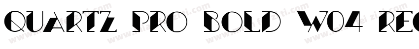 Quartz Pro Bold W04 Regular字体转换